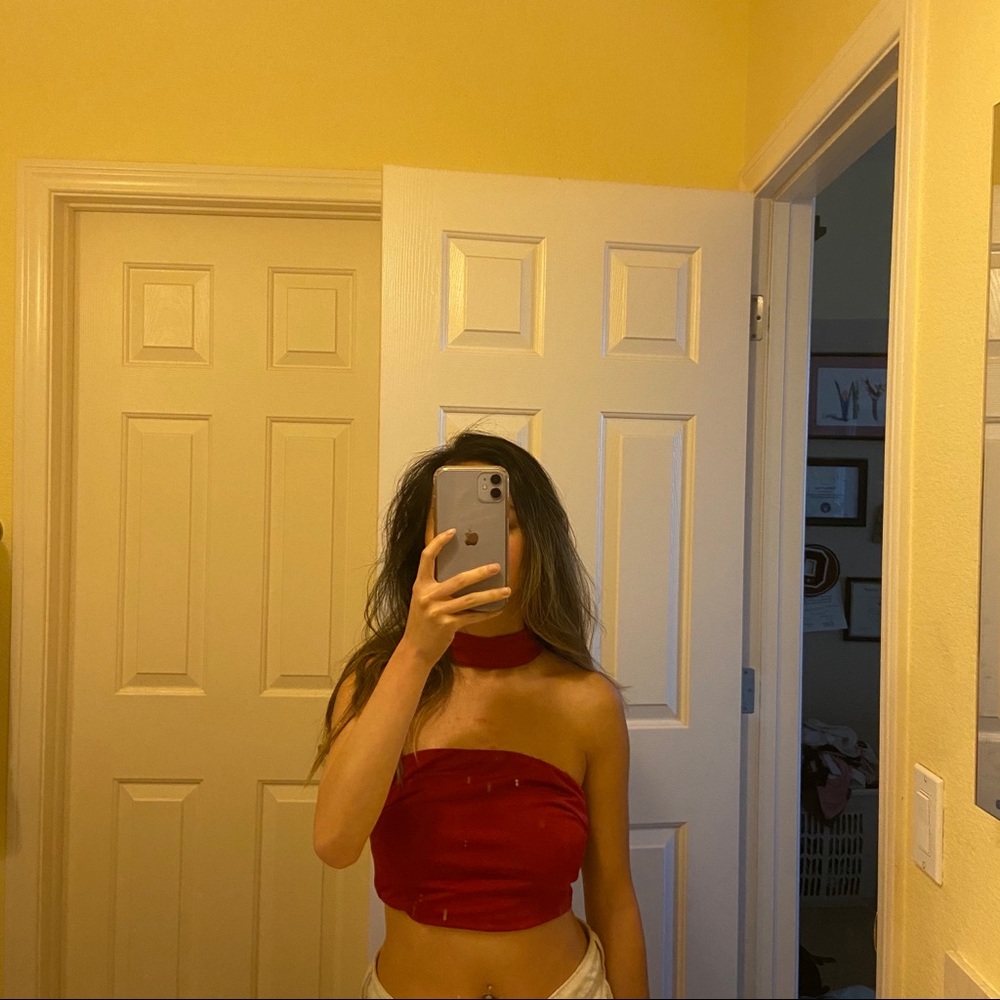 Collared Red Halter